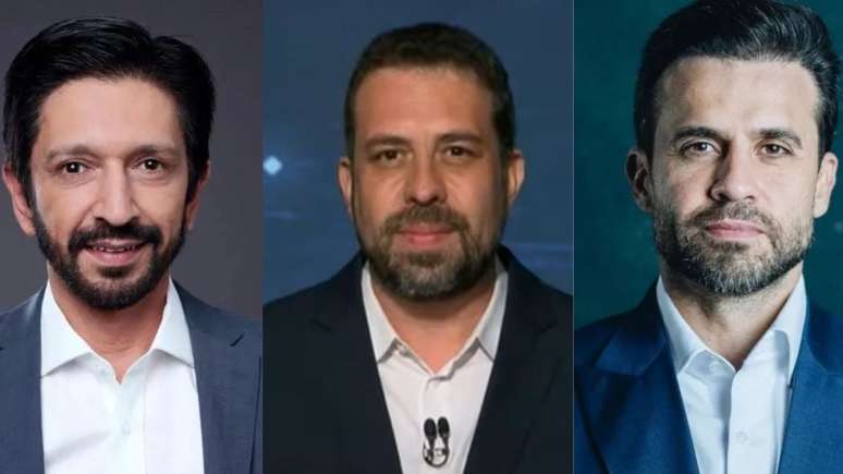 Ricardo Nunes (MDB), Guilherme Boulos (PSOL0 e Pablo Marçal (PRTB) estão tecnicamente empatados na pesquisa