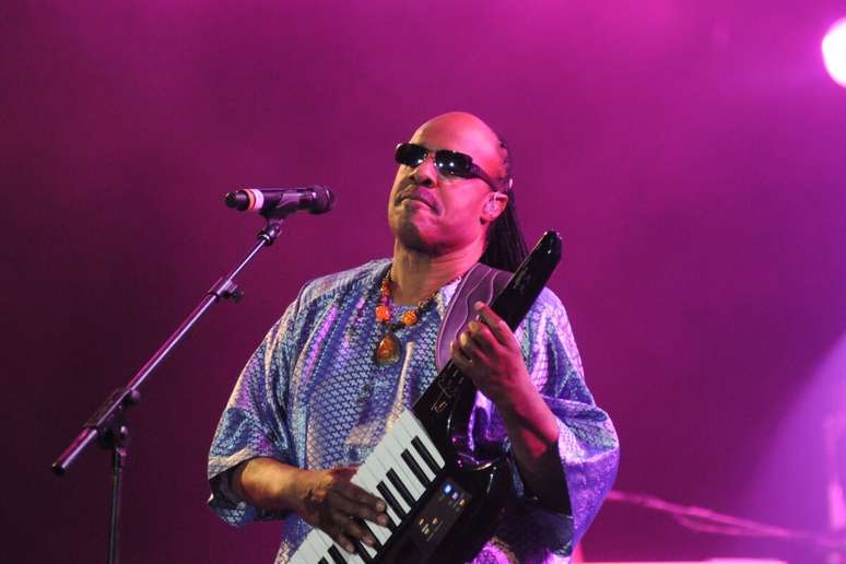 Stevie Wonder encantou o público com sua apresentação no festival 