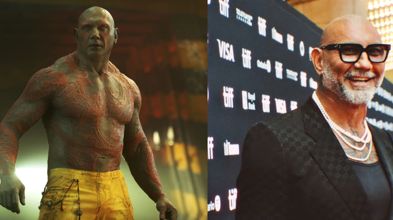 Dave Bautista é conhecido por performar Drax nos filmes "Guardiões da Galáxia"