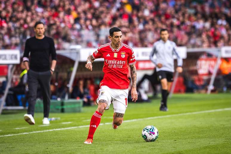 Angel Di Maria (Benfica) durante jogo contra o Braga, no dia 27.04.2024 