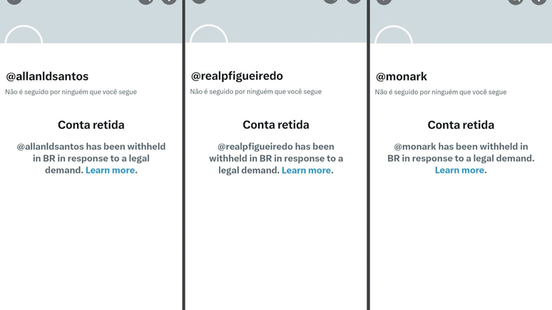 Perfis de bolsonaristas aparecem bloqueados para usuários no Brasil