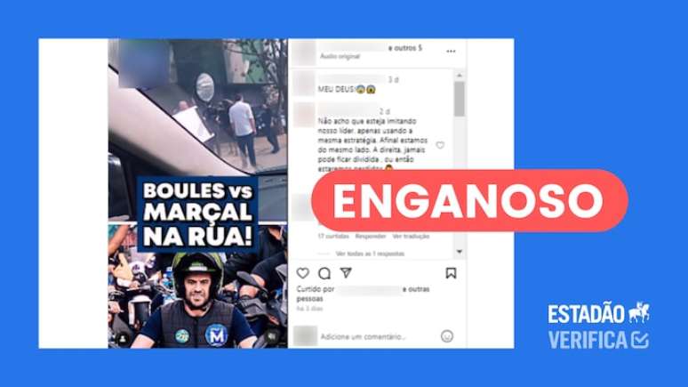 Postagem tira vídeo de Boulos de contexto para sugerir baixa popularidade do candidato