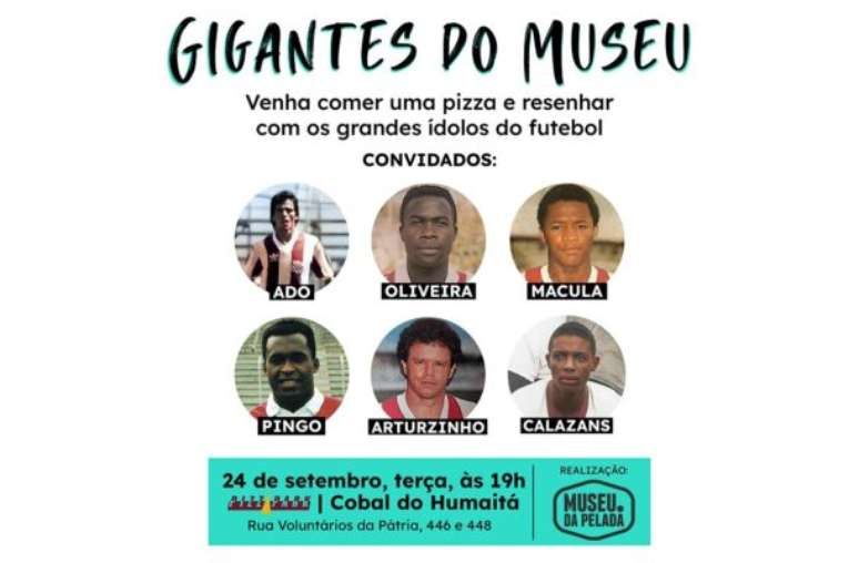 Museu da Pelada promove encontros de ídolos de Bangu