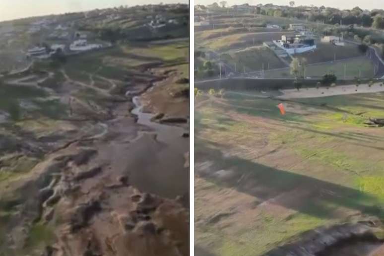 Seca no lago Corumbá I chamou atenção de moradores