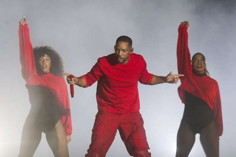 Ator, ele também é rapper e se divertiu no palco do Rock in Rio