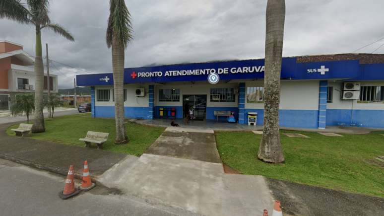 Crianças foram levadas a Unidade de Pronto Atendimento de Garuva após a queda do reboco