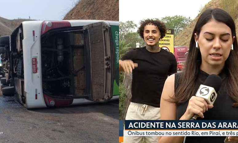 MC Livinho faz dancinha enquanto repórter da Globo noticia tragédia em rodovia 