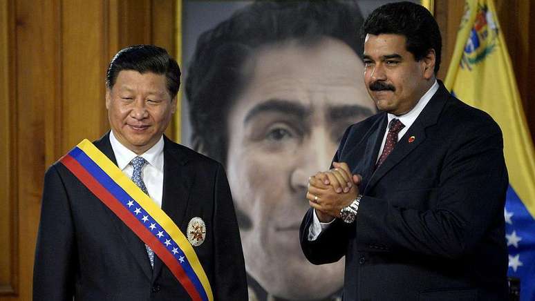 Xi Jinping e Nicolás Maduro, em imagem de 2014. A China apoiou de diversas formas o governo venezuelano nos últimos anos.