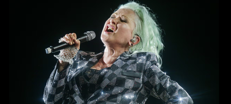 Cyndi Lauper se apresentou no início da noite desta sexta, 20, no Palco Mundo do Rock in Rio