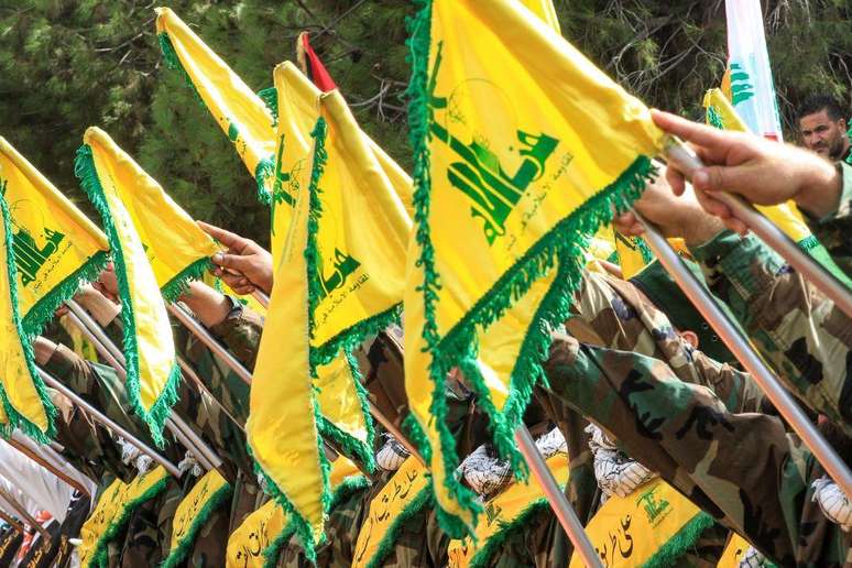 O Hezbollah prestou homenagem aos seus membros mortos no ataque