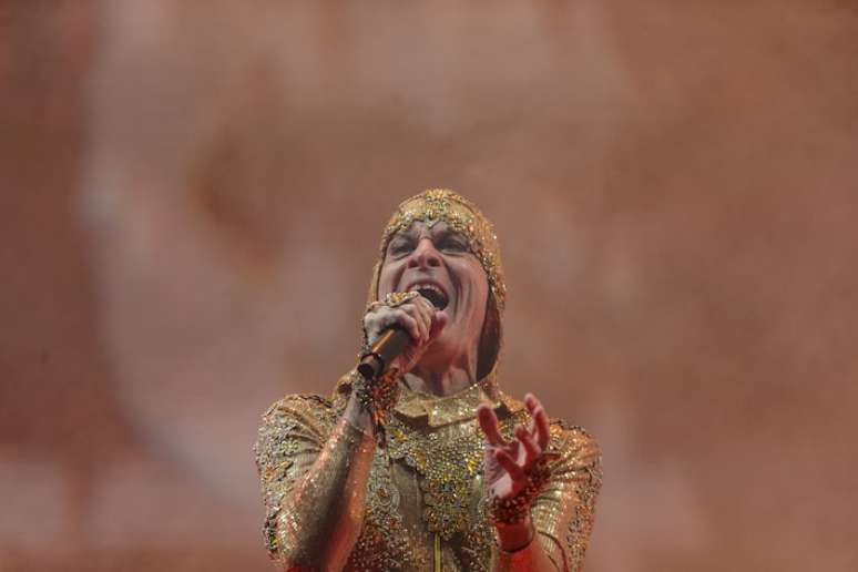 O cantor Ney Matogrosso durante apresentação no Allianz Parque, na zona oeste de São Paulo, em agosto. Ele se apresenta no Rock in Rio 2024 neste domingo, 22.