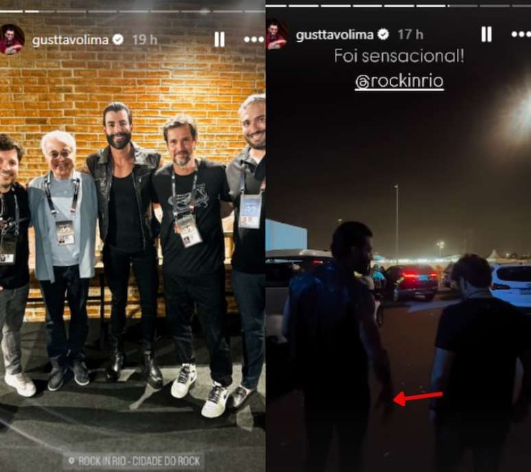 Gusttavo Lima esteve no Rock in Rio e tirou foto com Roberto Medina antes de ter prisão decretada.