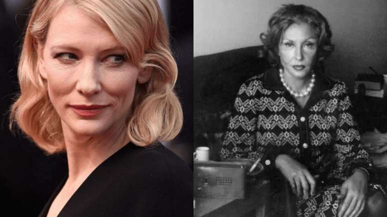 A atriz Cate Blanchett e a autora Clarice Lispector