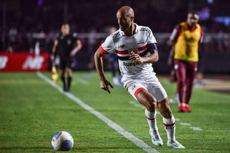 Lucas Moura (São Paulo) durante jogo contra o Internacional, no dia 22.09.2024