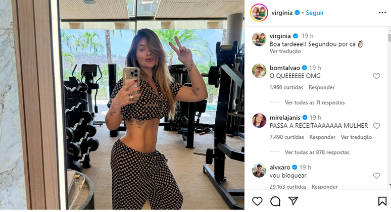 Virginia Fonseca exibiu sua barriga 