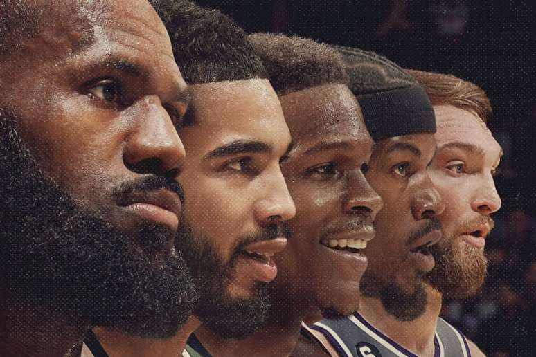 A série ‘NBA: 5 em quadra’ acompanha os principais astros do basquete durante a temporada 2023-2024 