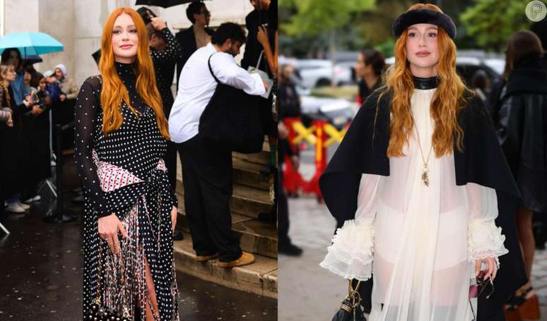 Marina Ruy Barbosa escolhe looks de tirar o fôlego para a Semana de Moda de Paris 2024.