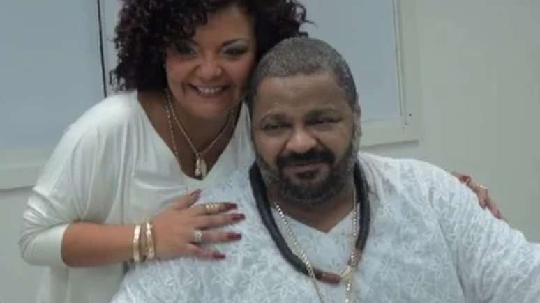Arlindo Cruz e a esposa Babi Cruz