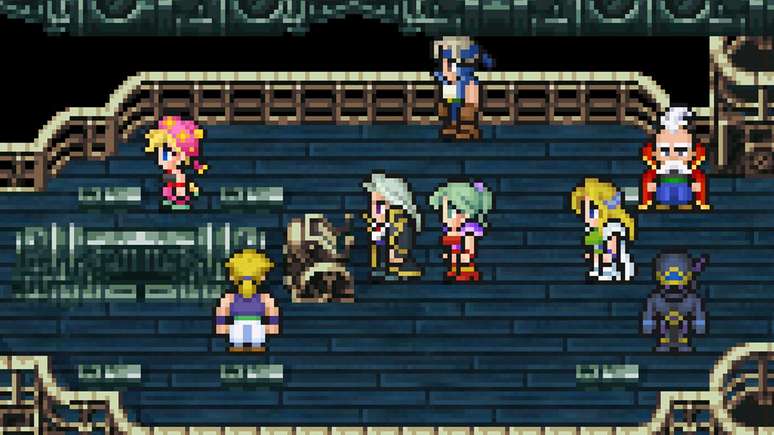 Cena de Final Fantasy VI em sua versão de Final Fantasy Pixel Remaster