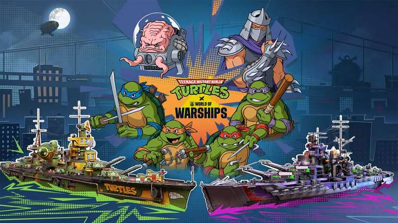 Tartarugas Ninja surfam a caminho do World of Warships