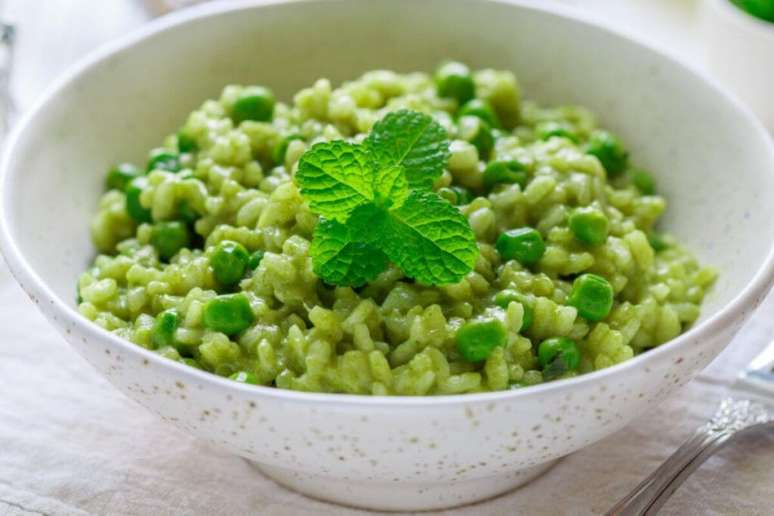 Arroz verde cremoso 