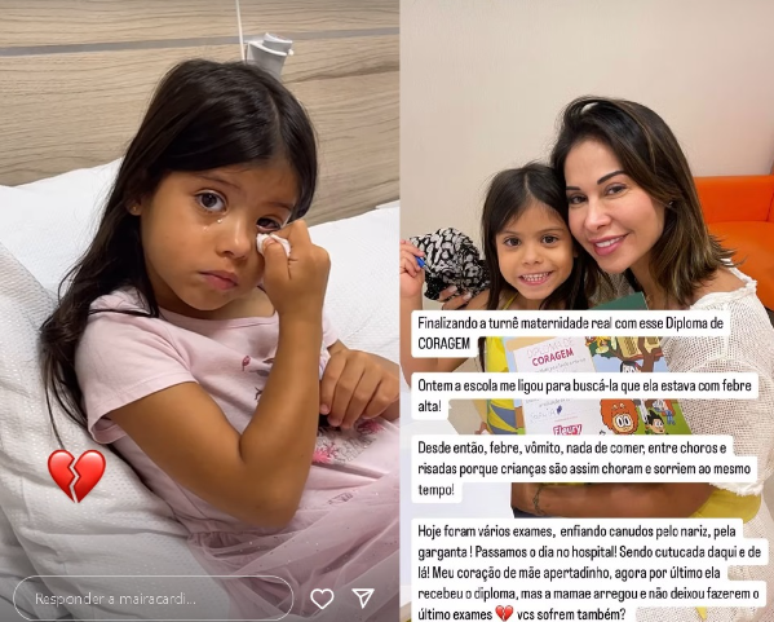 Maíra Cardi explicou que Sophia passou por diversos exames 