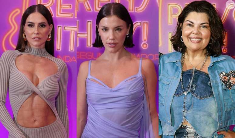 Festa de lançamento da nova temporada de 'Rensga Hits!' reuniu Deborah Secco, Alice Wegmann e Fabiana Karla entre outras famosas.