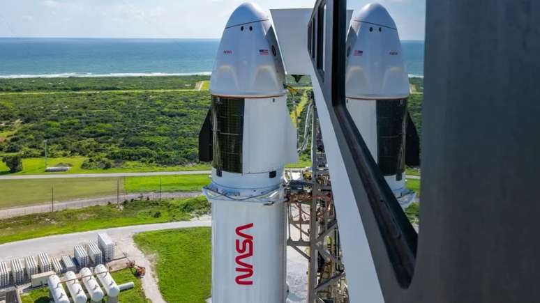 Dragon, nave espacial da SpaceX que passará cinco meses em missão na Estação Espacial Internacional