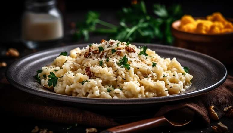 Risoto é um prato típico italiano