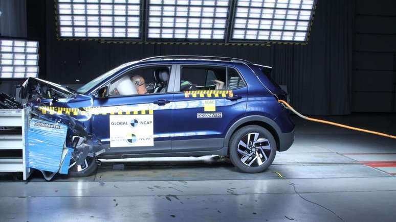 Volkswagen T-Cross 2025 no teste de colisão do Latin NCAP