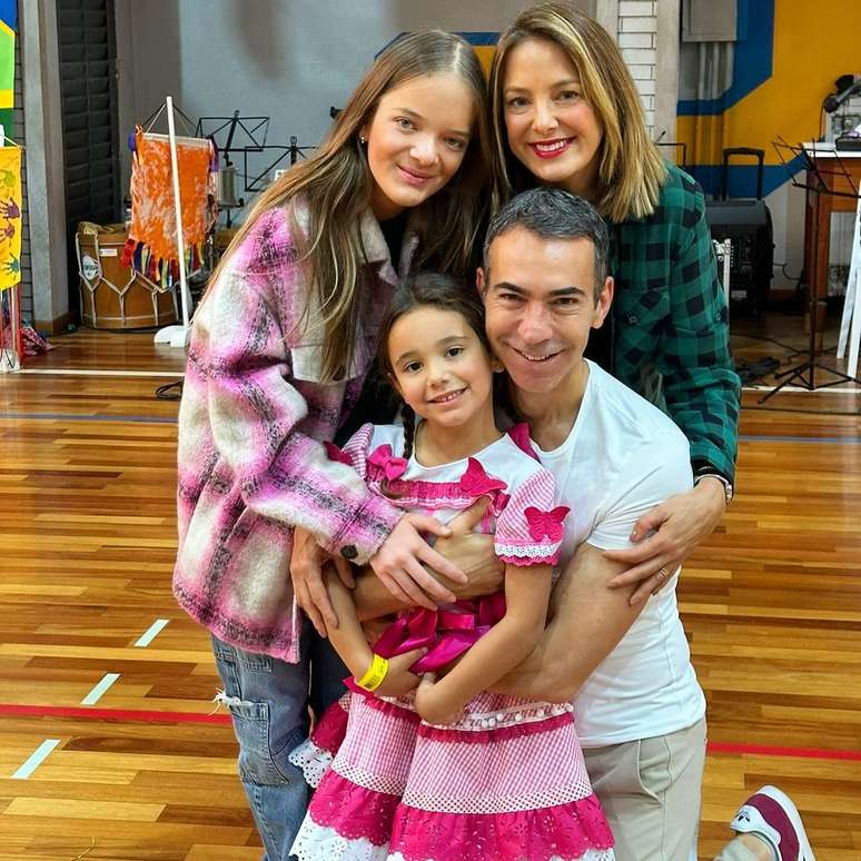 Rafa Justus, Manuella Tralli Pinheiro, Ticiane Pinheiro e César Tralli