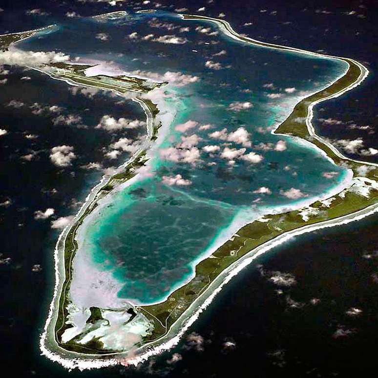 Vista aérea de Diego Garcia