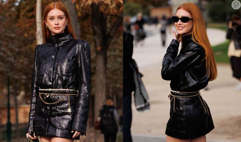 Moda da cor preta nos looks de Marina Ruy Barbosa.