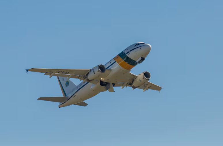 Aeronave VC-1 Airbus A319CJ, conhecido como “Aerolula” 