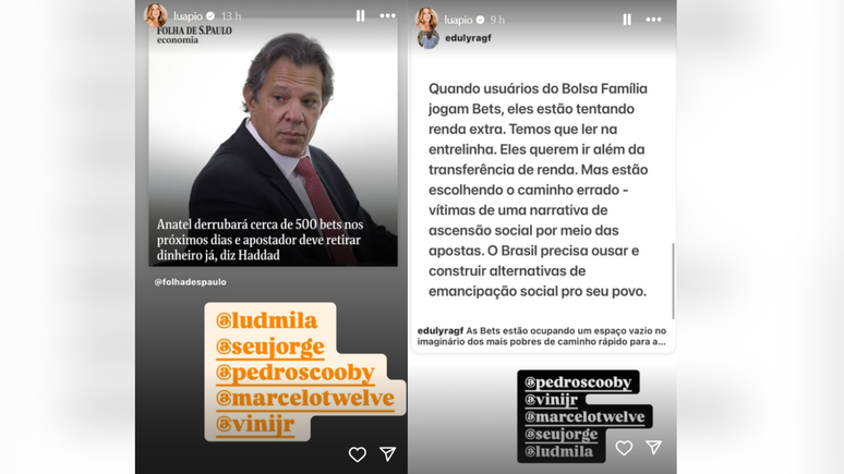 Luana Piovani cobra posicionamento de seu ex-marido Pedro Scooby