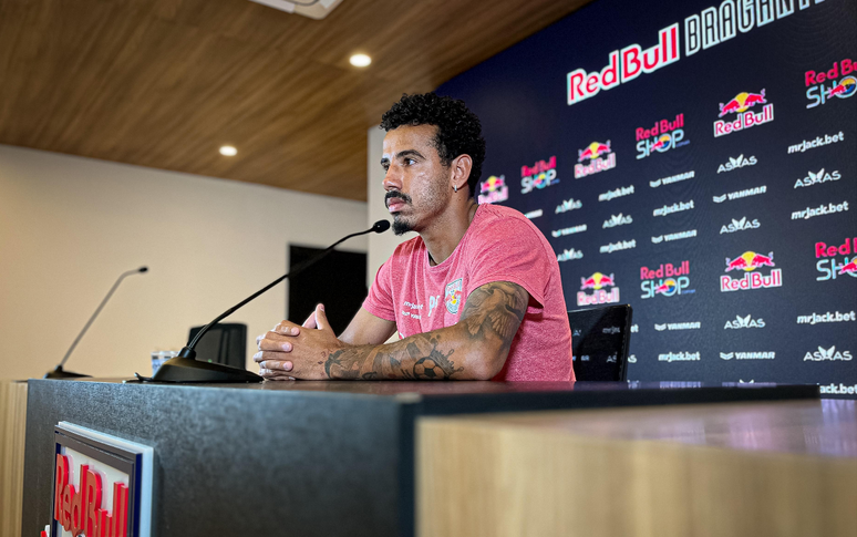 Lucas Evangelista, jogador do Red Bull Bragantino. 