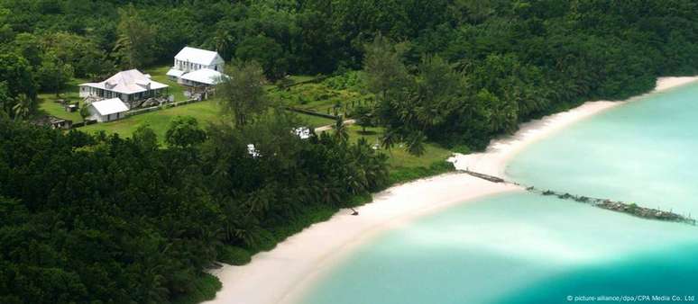 Vista de uma das ilhas do arquipélago de Chagos. Reino Unido separou ilhas nos anos 1960 e deportou milhares de habitantes 