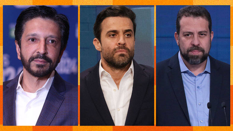 Ricardo Nunes, Pablo Marçal e Guilherme Boulos