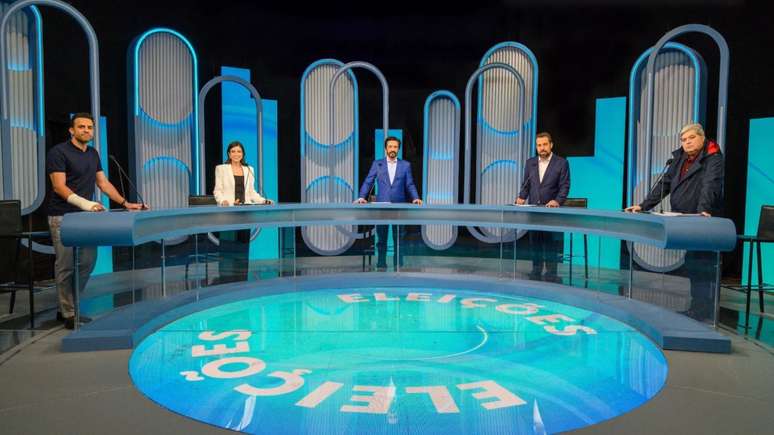 Marçal, Tabata, Nunes, Boulos e Datena chegaram à TV Globo para participar do último debate antes do primeiro turno