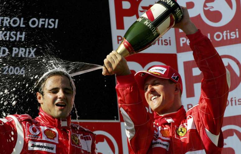 Felipe Massa e Michael Schumacher foram companheiros de Ferrari