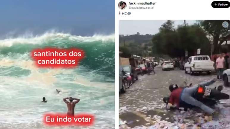 Sujeira dos santinhos nas ruas geram memes nas redes