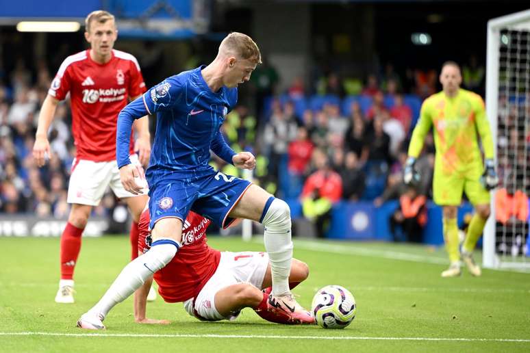 Disputa de jogo entre Chelsea x Nottingham Forest. 