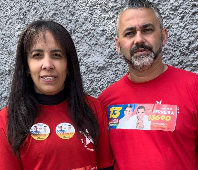 Juliana e o marido foram registrar o voto pela manhã