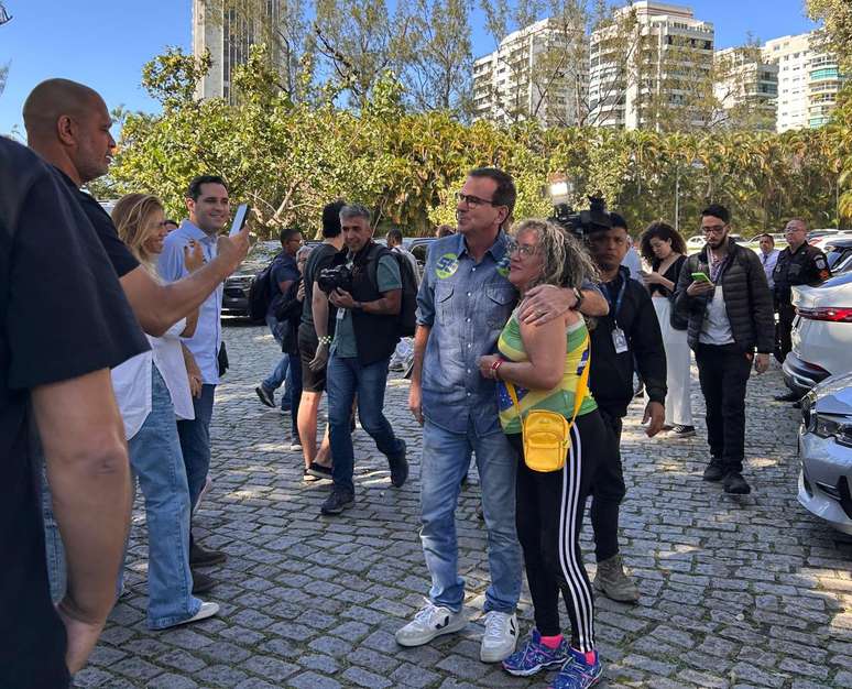 Maria das Dores pediu foto com o candidato