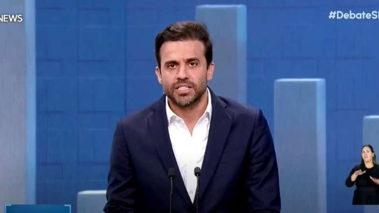 Pablo Marçal durante debate da RedeTV