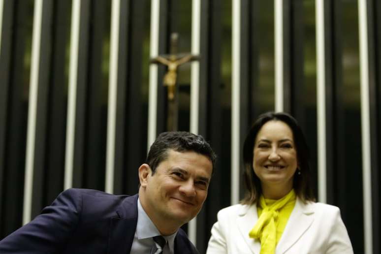 O senador Sérgio Moro e a deputada Rosângela Moro