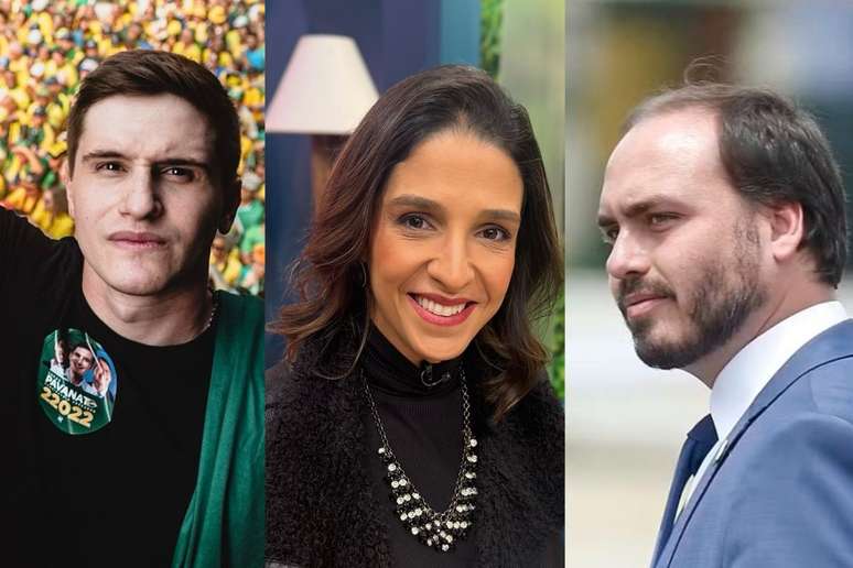 Lucas Pavanato, Ana Carolina Oliveira e Carlos Bolsonaro