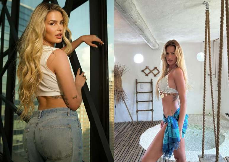 Antes e depois de Yasmin Brunet