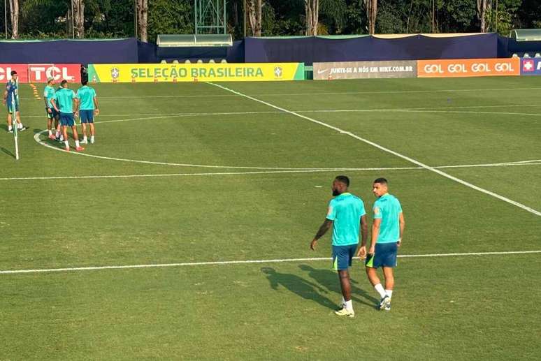 Gerson en el entrenamiento de la selección nacional -