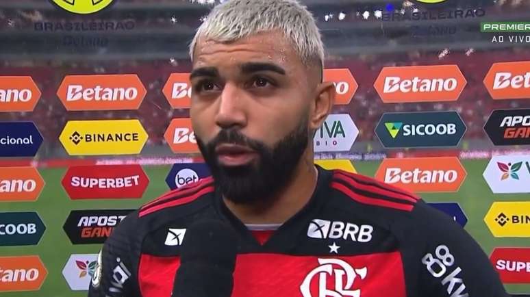 Gabigol concedió una entrevista tras el partido.